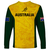 Australia Rugby Long Sleeve Shirt Go Wallaroos Pacific Simple Version 2023 - Wonder Print Shop