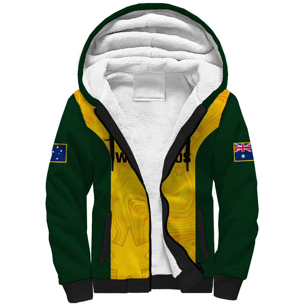 Australia Rugby Sherpa Hoodie Go Wallaroos Pacific Simple Version 2023 - Wonder Print Shop