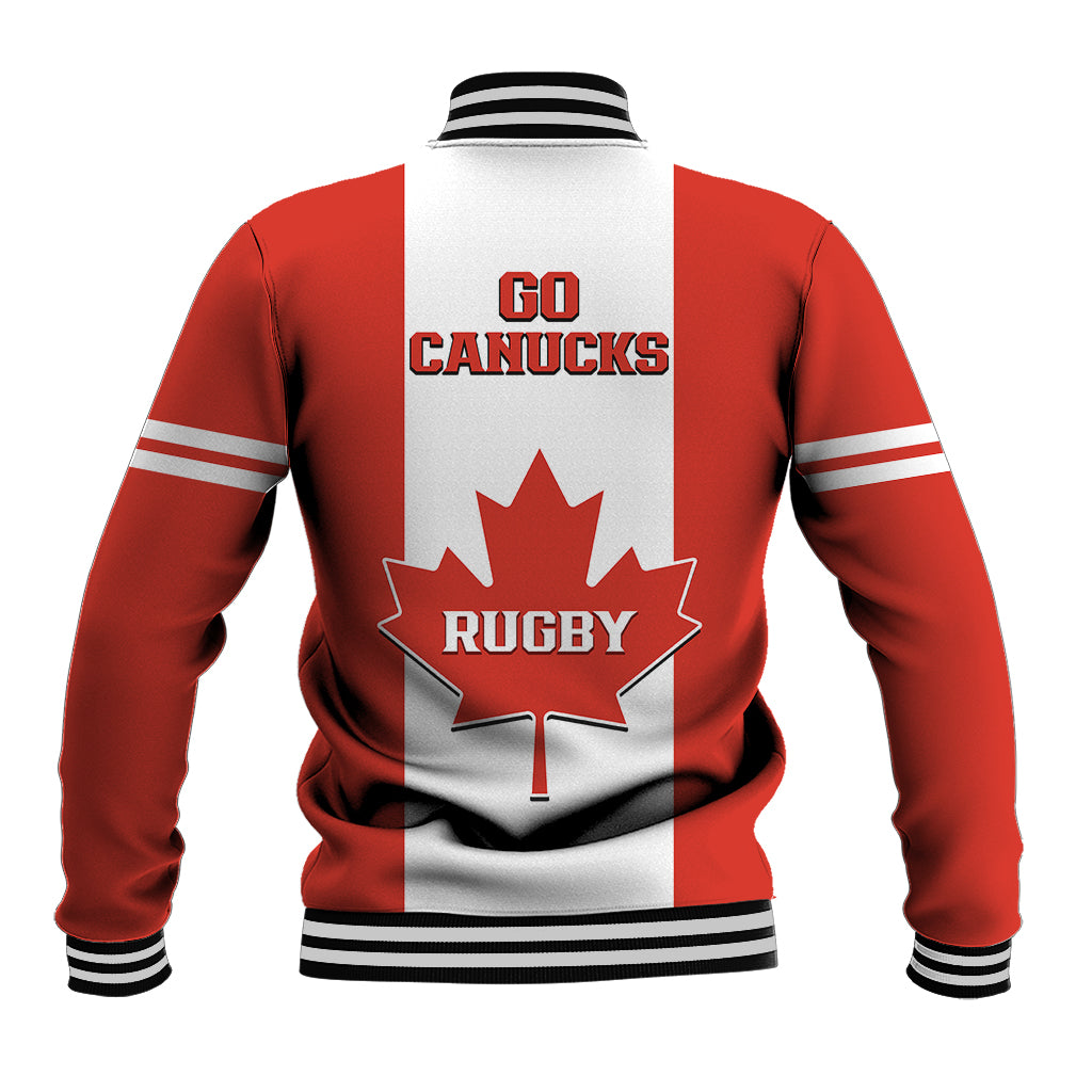 Canada Rugby Baseball Jacket Go Canucks Maple Leaf Pacific  2023 - Wonder Print Shop