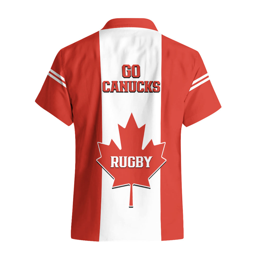 Canada Rugby Hawaiian Shirt Go Canucks Maple Leaf Pacific  2023 - Wonder Print Shop