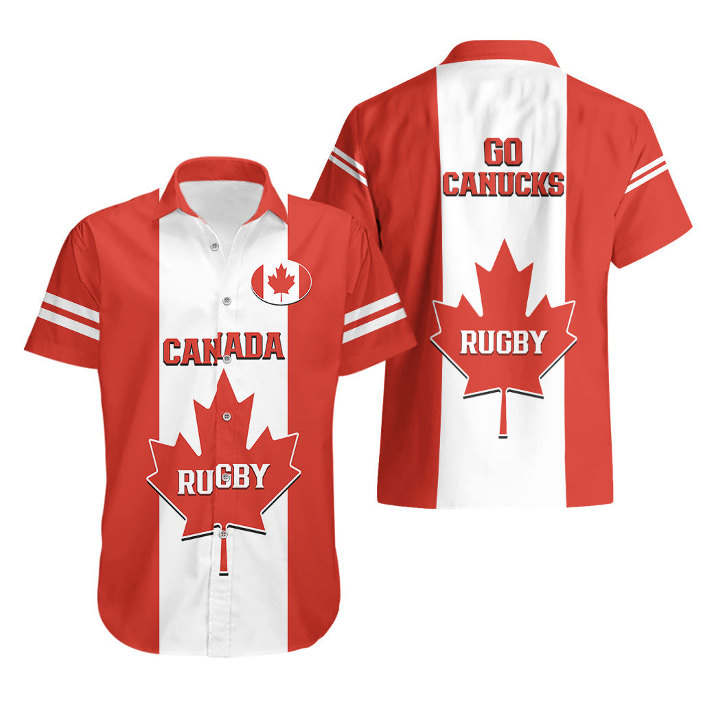 Canada Rugby Hawaiian Shirt Go Canucks Maple Leaf Pacific  2023 - Wonder Print Shop
