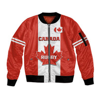 Canada Rugby Sleeve Zip Bomber Jacket Go Canucks Maple Leaf Pacific  2023 - Wonder Print Shop