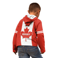 Personalised Canada Rugby Kid Hoodie Go Canucks Maple Leaf Pacific 2023 - Wonder Print Shop