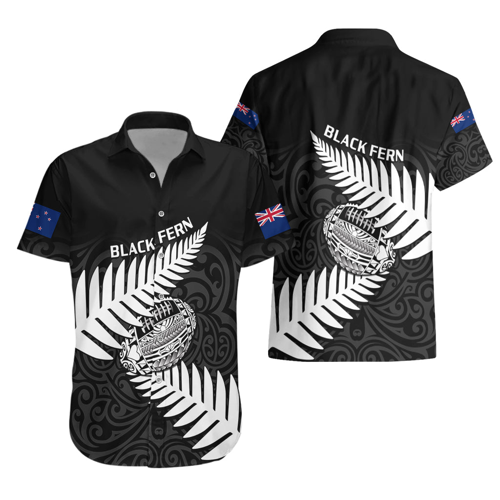 Aotearoa Rugby Hawaiian Shirt Go Black Fern Pacific NZ Maori 2023 - Wonder Print Shop