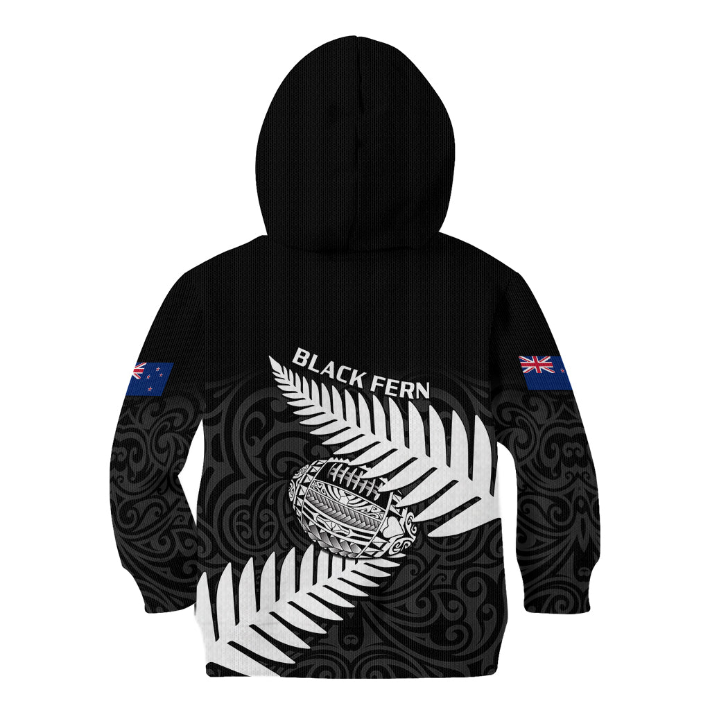 Aotearoa Rugby Kid Hoodie Go Black Fern Pacific NZ Maori 2023 - Wonder Print Shop
