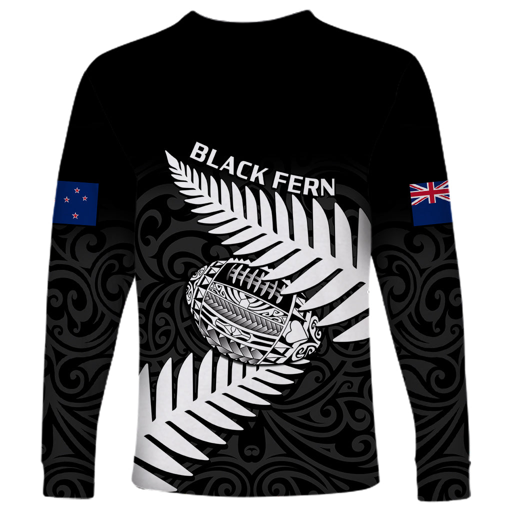 Aotearoa Rugby Long Sleeve Shirt Go Black Fern Pacific NZ Maori 2023 - Wonder Print Shop