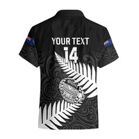 Personalised Aotearoa Rugby Hawaiian Shirt Go Black Fern Pacific NZ Maori 2023 - Wonder Print Shop