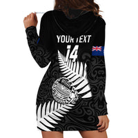 Personalised Aotearoa Rugby Hoodie Dress Go Black Fern Pacific NZ Maori 2023 - Wonder Print Shop
