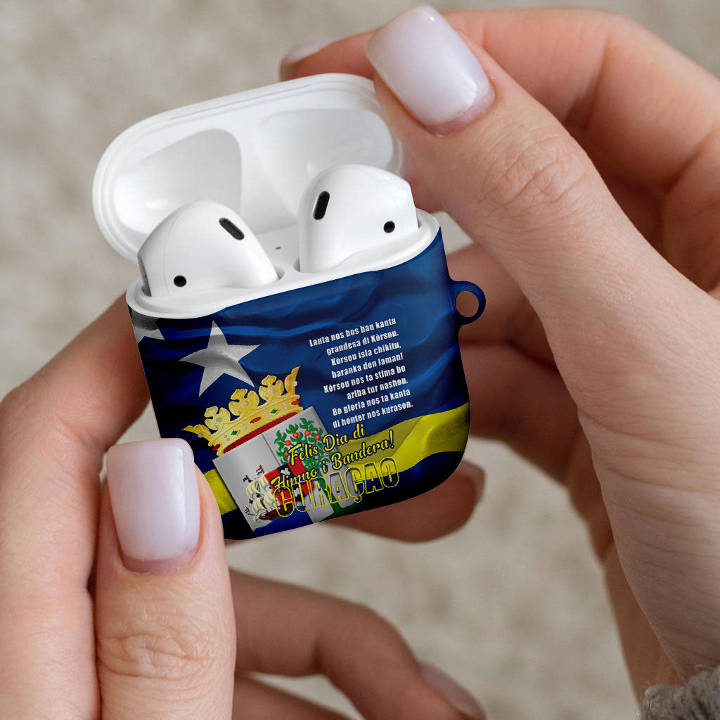 Curacao Flag Day AirPods Case Felis Dia di Himno i Bandera