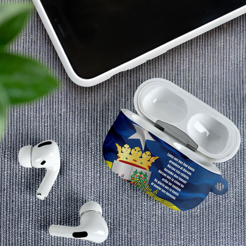 Curacao Flag Day AirPods Case Felis Dia di Himno i Bandera