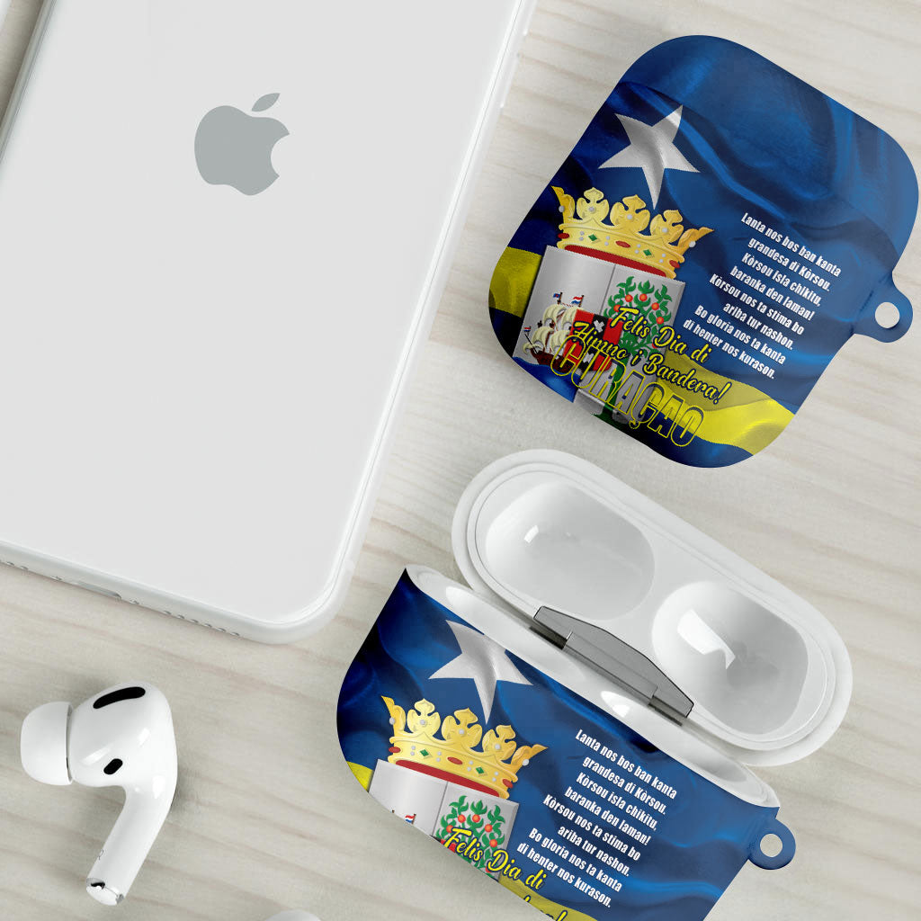 Curacao Flag Day AirPods Case Felis Dia di Himno i Bandera