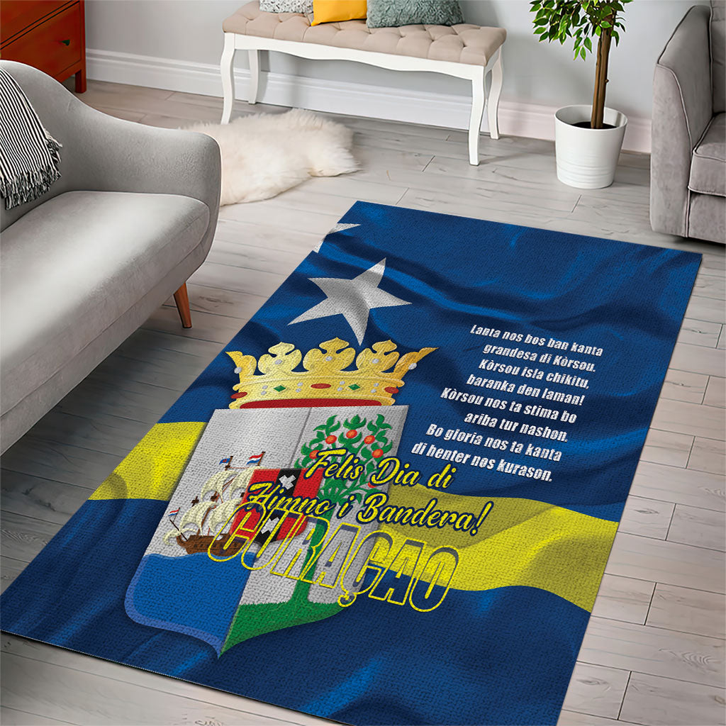 Curacao Flag Day Area Rug Felis Dia di Himno i Bandera