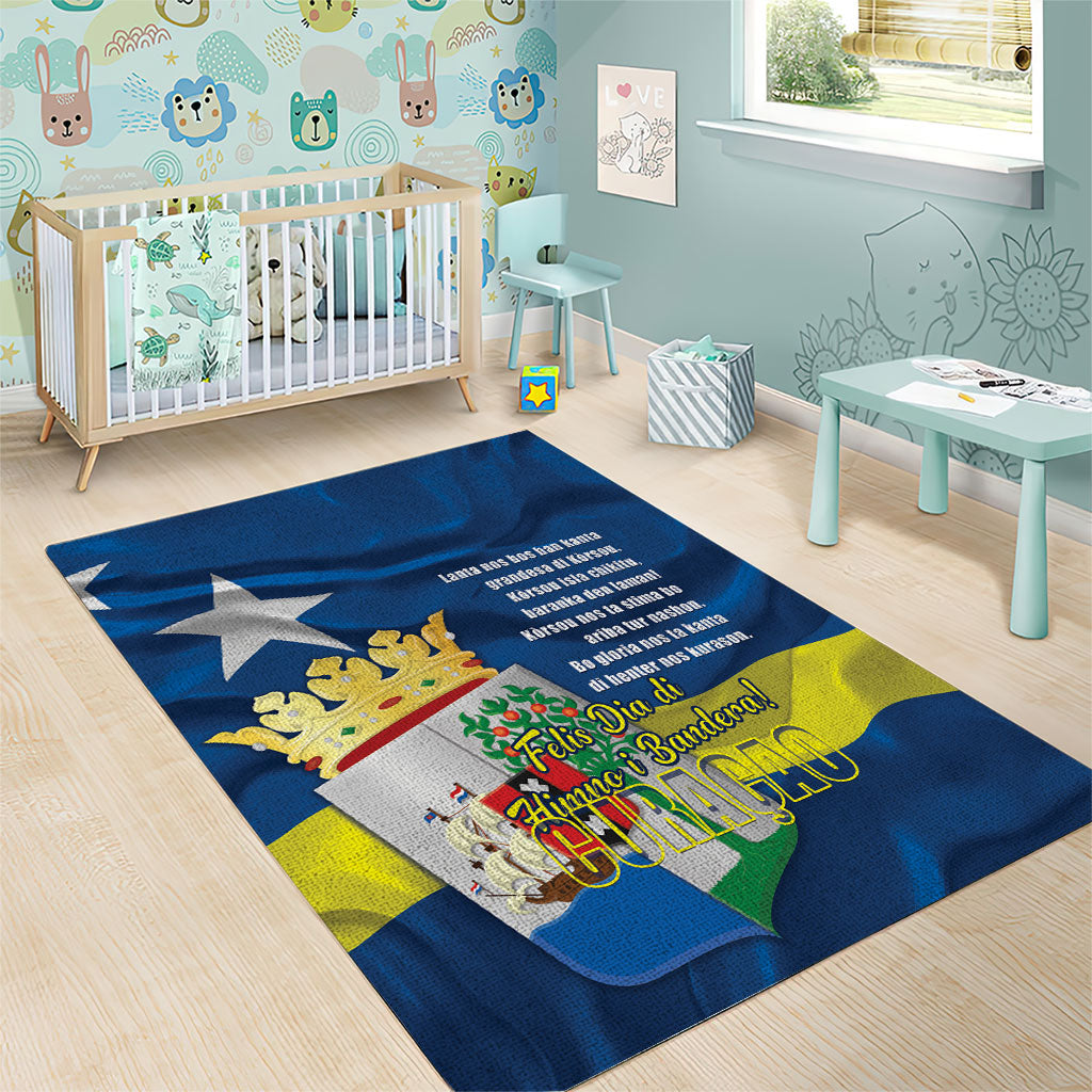 Curacao Flag Day Area Rug Felis Dia di Himno i Bandera