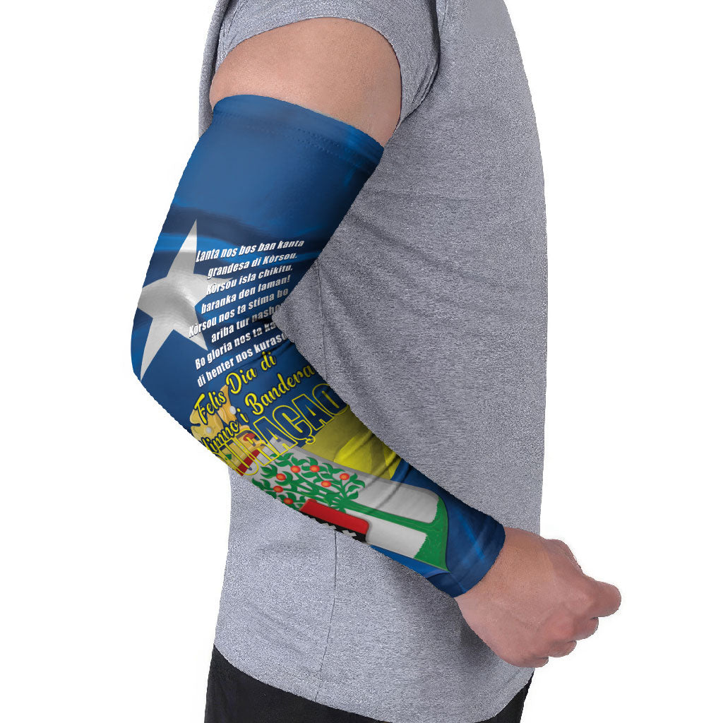 Personalized Curacao Flag Day Arm Sleeves Felis Dia di Himno i Bandera