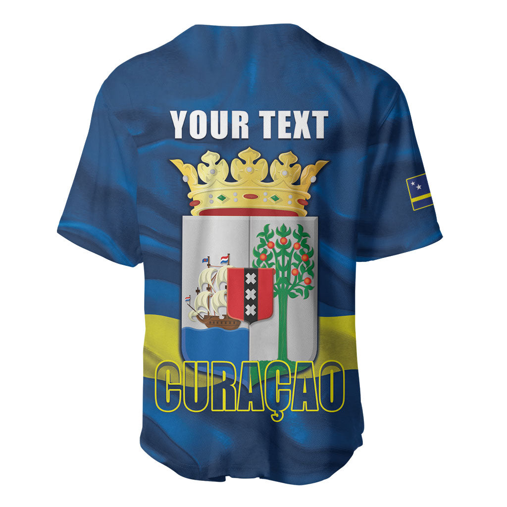 Personalized Curacao Flag Day Baseball Jersey Felis Dia di Himno i Bandera