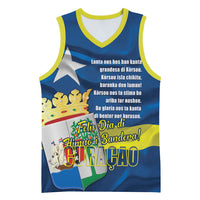 Personalized Curacao Flag Day Basketball Jersey Felis Dia di Himno i Bandera