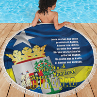 Curacao Flag Day Beach Blanket Felis Dia di Himno i Bandera