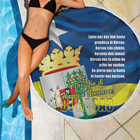 Curacao Flag Day Beach Blanket Felis Dia di Himno i Bandera
