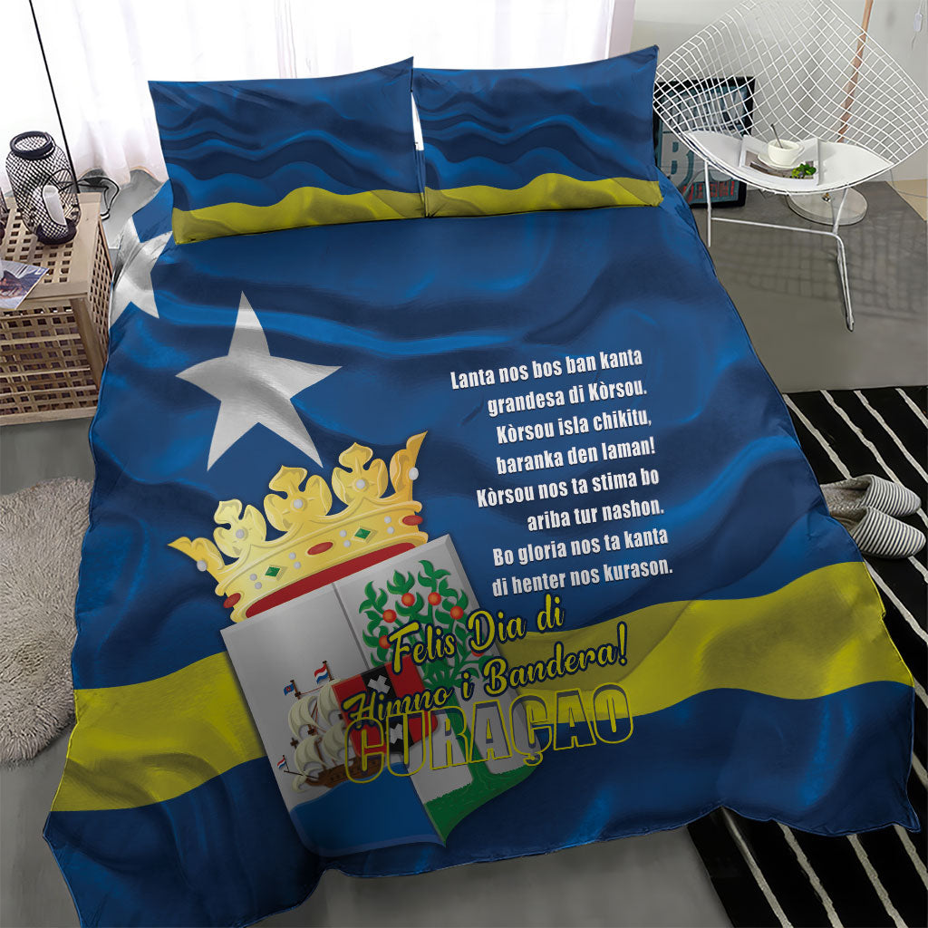 Curacao Flag Day Bedding Set Felis Dia di Himno i Bandera