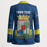 Personalized Curacao Flag Day Blazer Felis Dia di Himno i Bandera