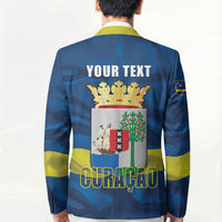 Personalized Curacao Flag Day Blazer Felis Dia di Himno i Bandera