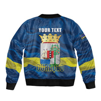 Personalized Curacao Flag Day Bomber Jacket Felis Dia di Himno i Bandera