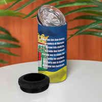 Curacao Flag Day 4 in 1 Can Cooler Tumbler Felis Dia di Himno i Bandera