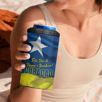 Curacao Flag Day 4 in 1 Can Cooler Tumbler Felis Dia di Himno i Bandera