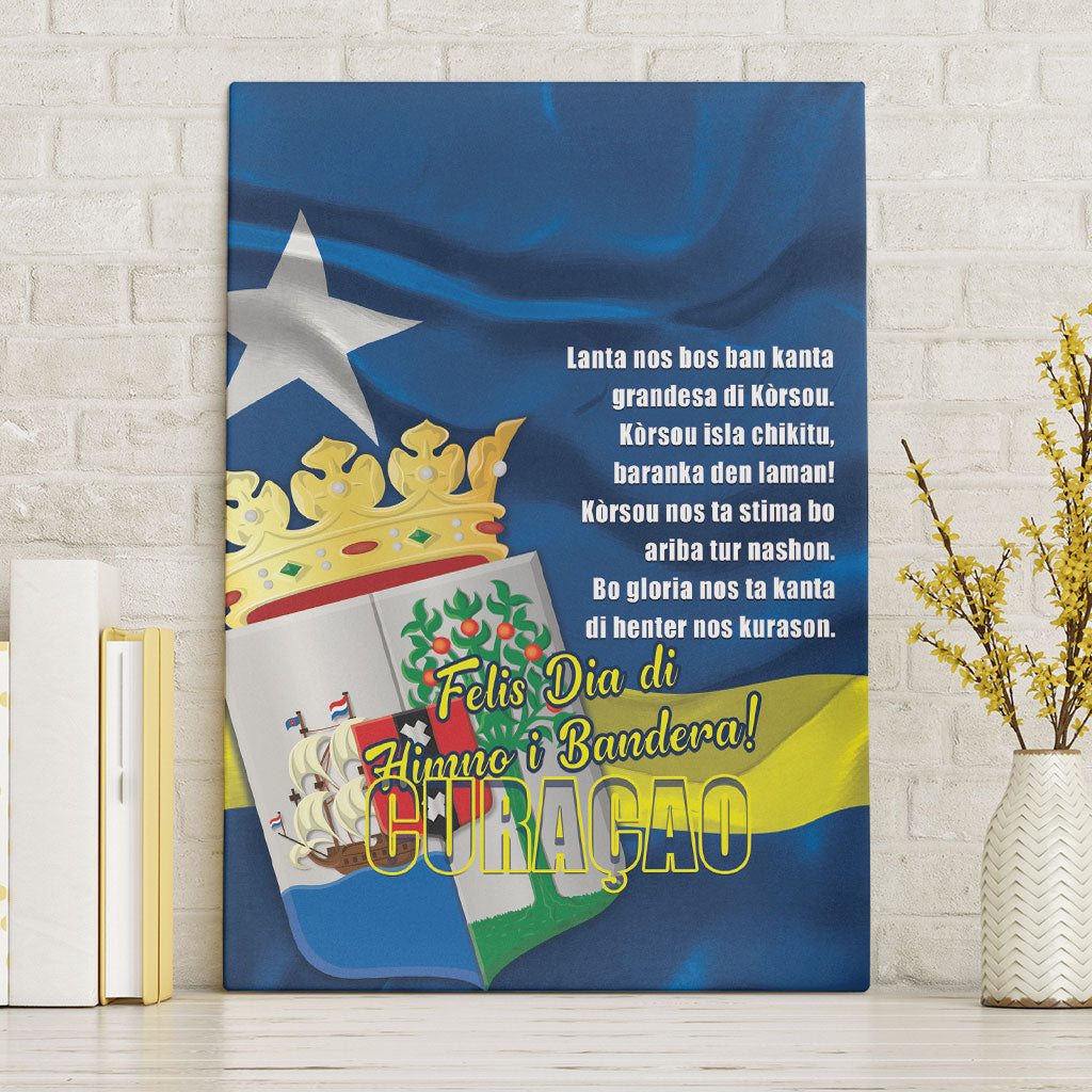 Curacao Flag Day Canvas Wall Art Felis Dia di Himno i Bandera