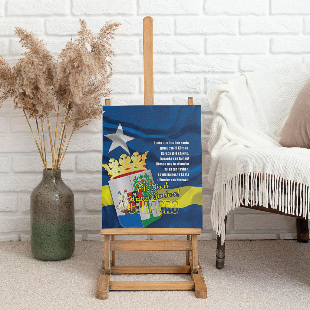 Curacao Flag Day Canvas Wall Art Felis Dia di Himno i Bandera