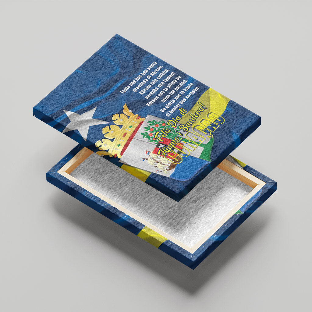 Curacao Flag Day Canvas Wall Art Felis Dia di Himno i Bandera