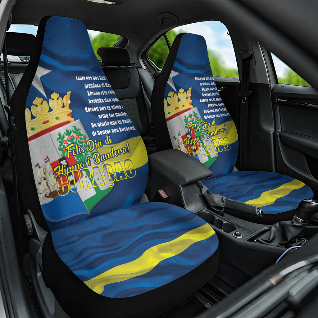 Curacao Flag Day Car Seat Cover Felis Dia di Himno i Bandera