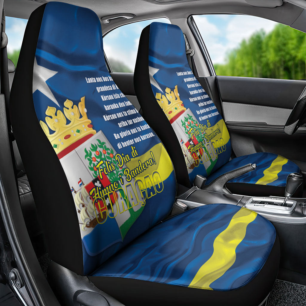 Curacao Flag Day Car Seat Cover Felis Dia di Himno i Bandera