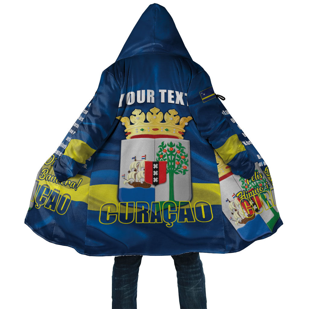 Personalized Curacao Flag Day Cloak Felis Dia di Himno i Bandera