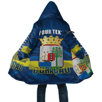 Personalized Curacao Flag Day Cloak Felis Dia di Himno i Bandera