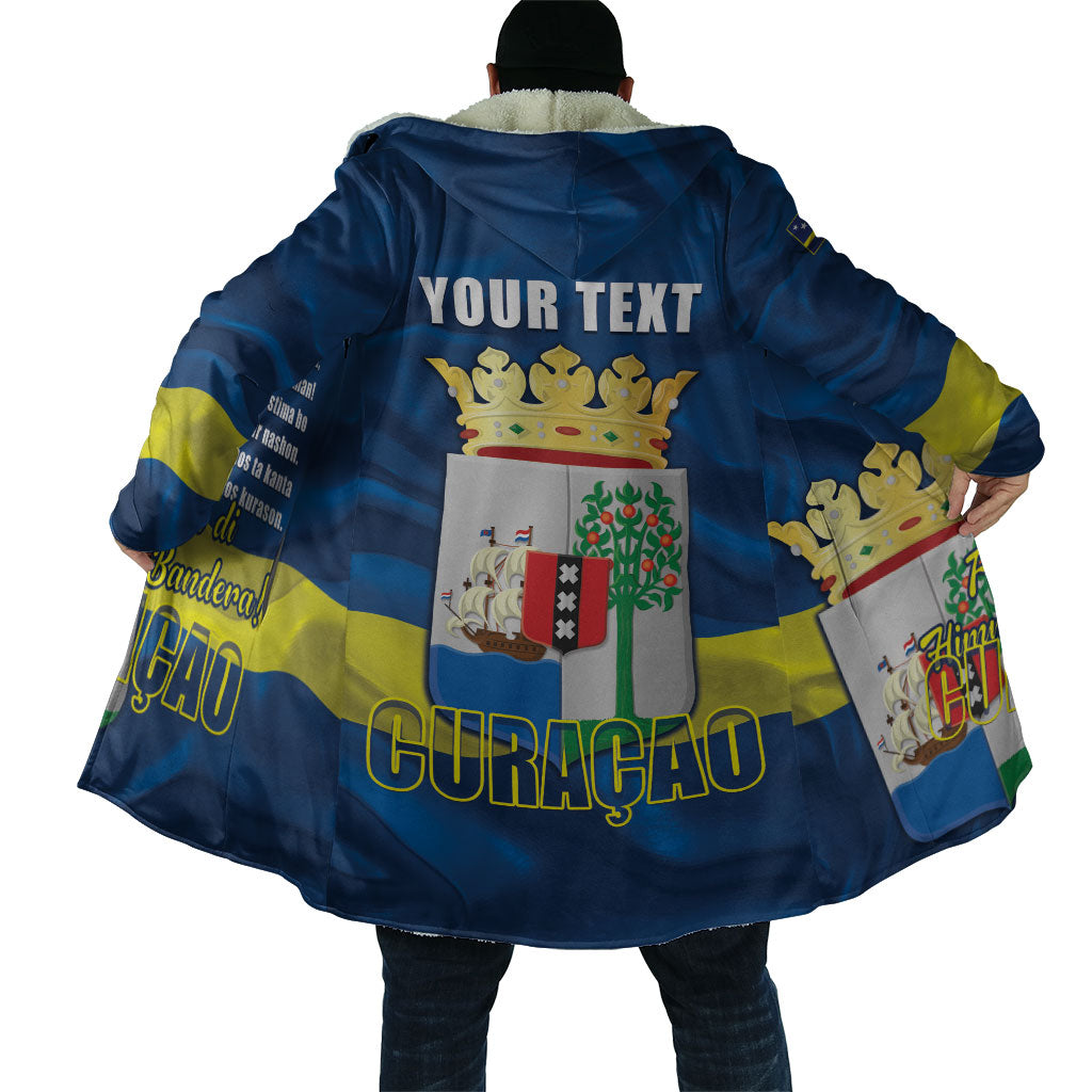 Personalized Curacao Flag Day Cloak Felis Dia di Himno i Bandera