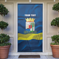 Personalized Curacao Flag Day Door Cover Felis Dia di Himno i Bandera