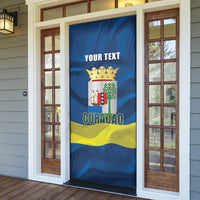 Personalized Curacao Flag Day Door Cover Felis Dia di Himno i Bandera