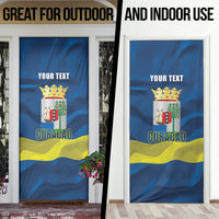 Personalized Curacao Flag Day Door Cover Felis Dia di Himno i Bandera