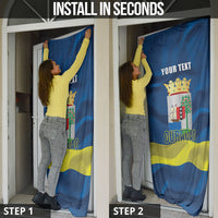 Personalized Curacao Flag Day Door Cover Felis Dia di Himno i Bandera
