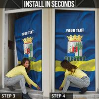 Personalized Curacao Flag Day Door Cover Felis Dia di Himno i Bandera