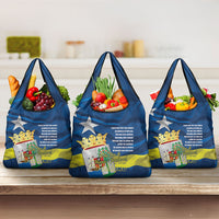 Curacao Flag Day Grocery Bag Felis Dia di Himno i Bandera