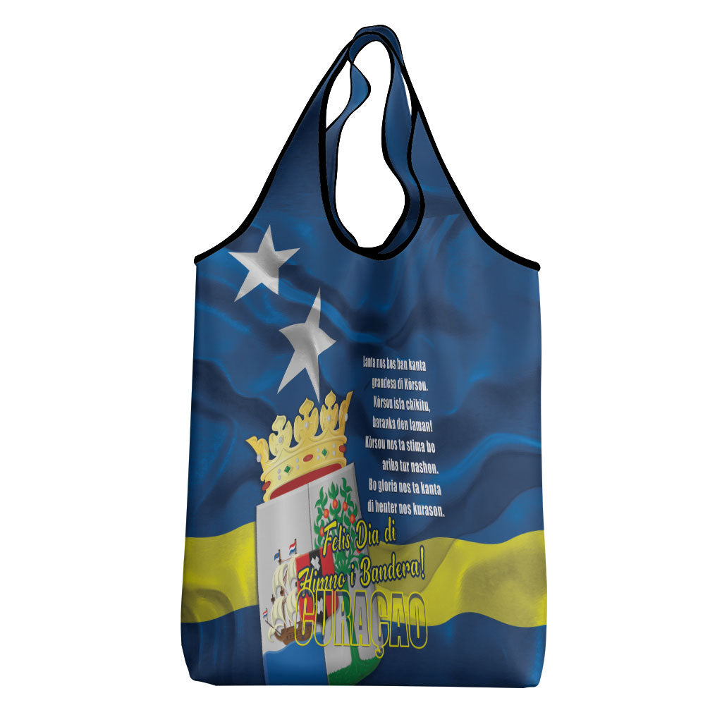 Curacao Flag Day Grocery Bag Felis Dia di Himno i Bandera