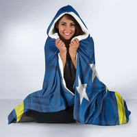 Curacao Flag Day Hooded Blanket Felis Dia di Himno i Bandera