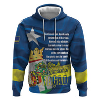 Personalized Curacao Flag Day Hoodie Felis Dia di Himno i Bandera