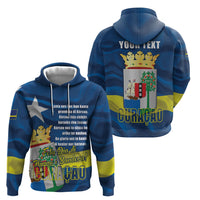 Personalized Curacao Flag Day Hoodie Felis Dia di Himno i Bandera