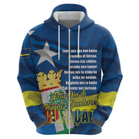 Personalized Curacao Flag Day Hoodie Felis Dia di Himno i Bandera