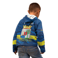 Personalized Curacao Flag Day Kid Hoodie Felis Dia di Himno i Bandera
