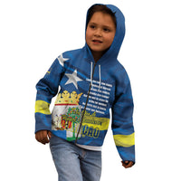 Personalized Curacao Flag Day Kid Hoodie Felis Dia di Himno i Bandera
