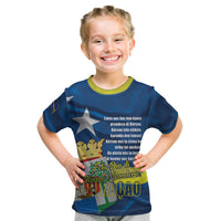 Personalized Curacao Flag Day Kid T Shirt Felis Dia di Himno i Bandera